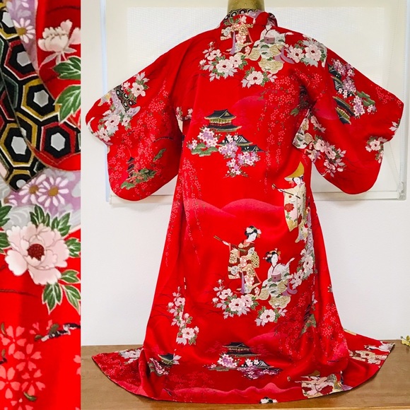 Japanese Print KIMONO - Wearable Art! - Picture 2 of 16